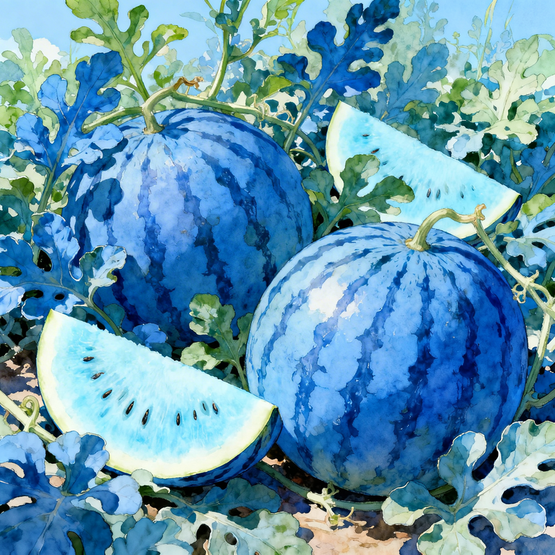 Organic Blue Watermelon Planting Seeds – Heirloom Non-GMO Variety with Reliable Germination