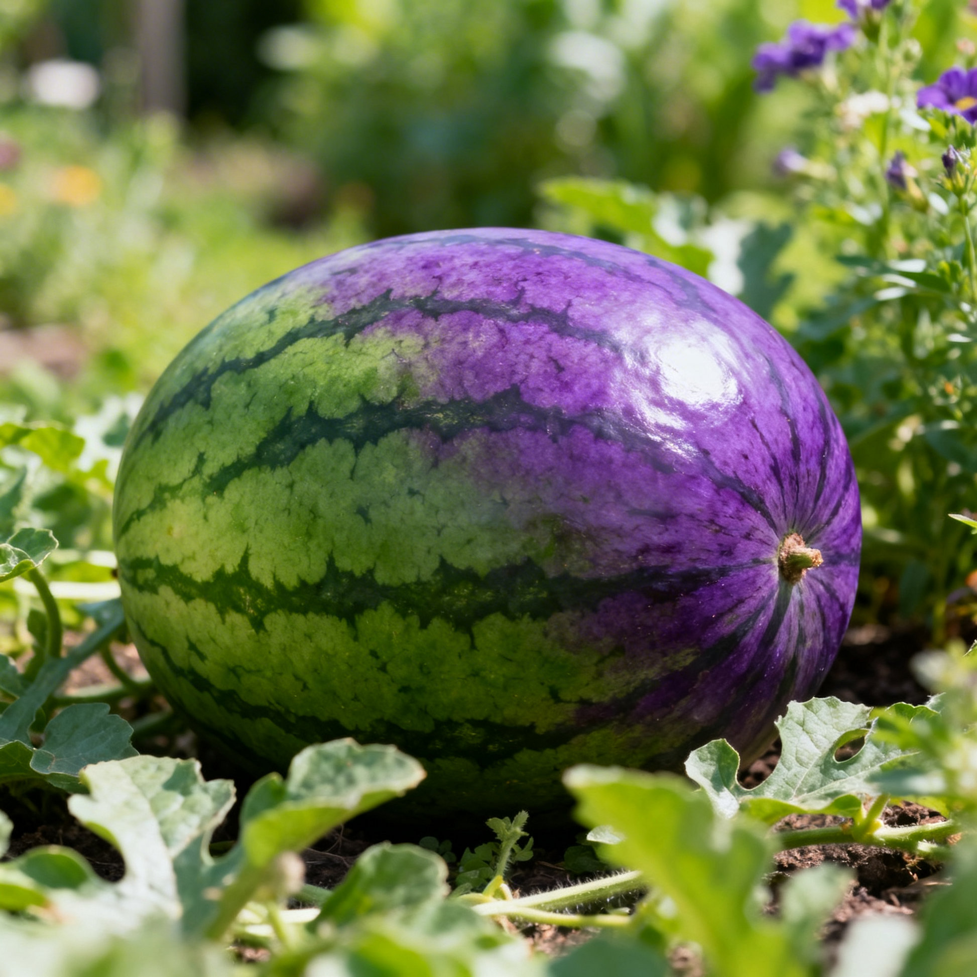 Watermelon Green Purple Seeds for Garden – Heirloom Non-GMO Planting Seeds