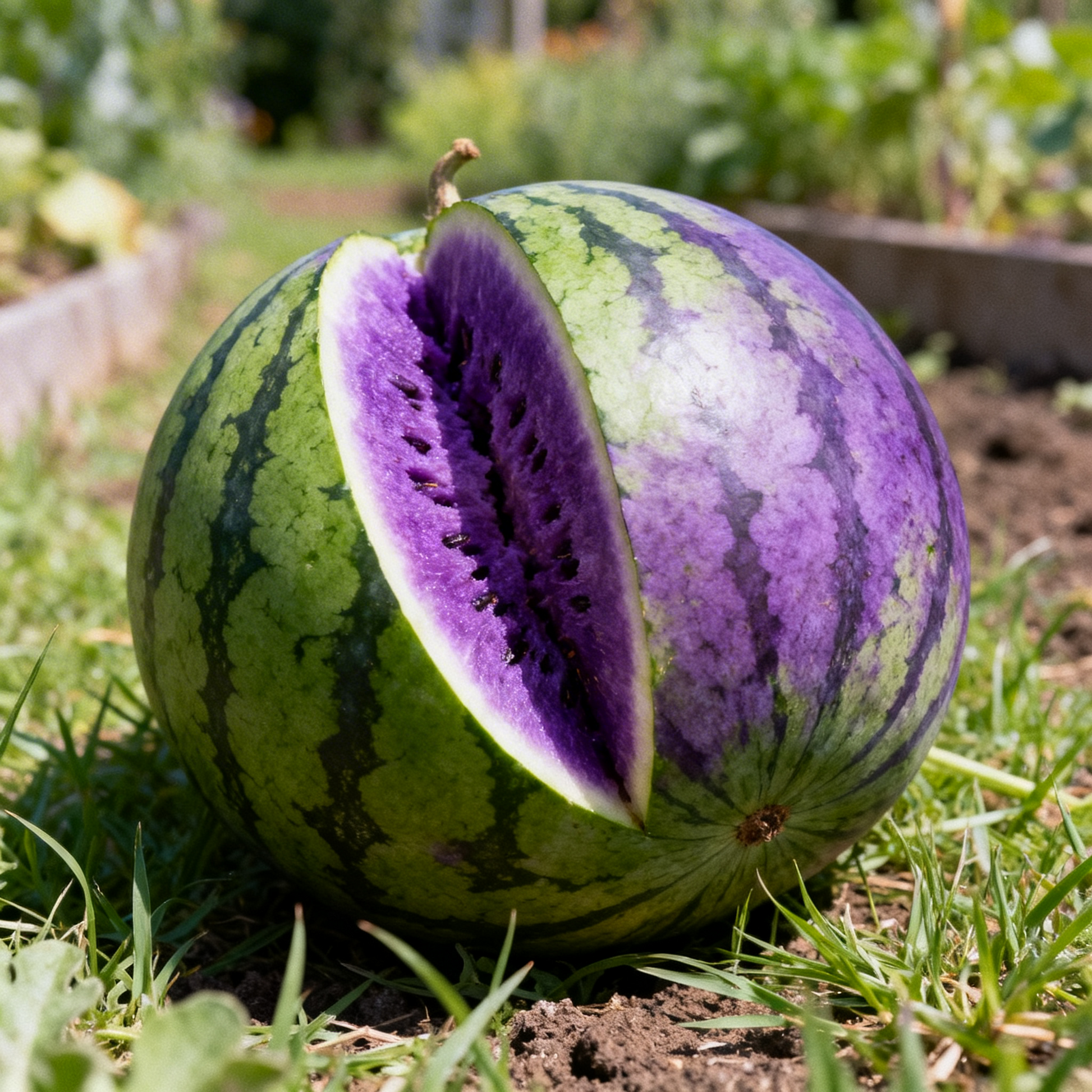 Watermelon Green Purple Seeds for Garden – Heirloom Non-GMO Planting Seeds
