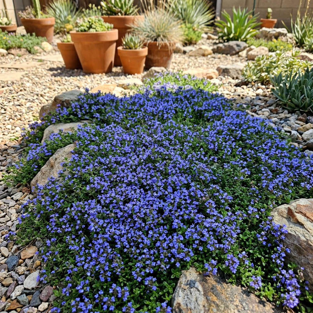 Blue Creeping Thyme Seeds for Planting – Non-GMO Heirloom Flower Seeds for Garden Ground Cover