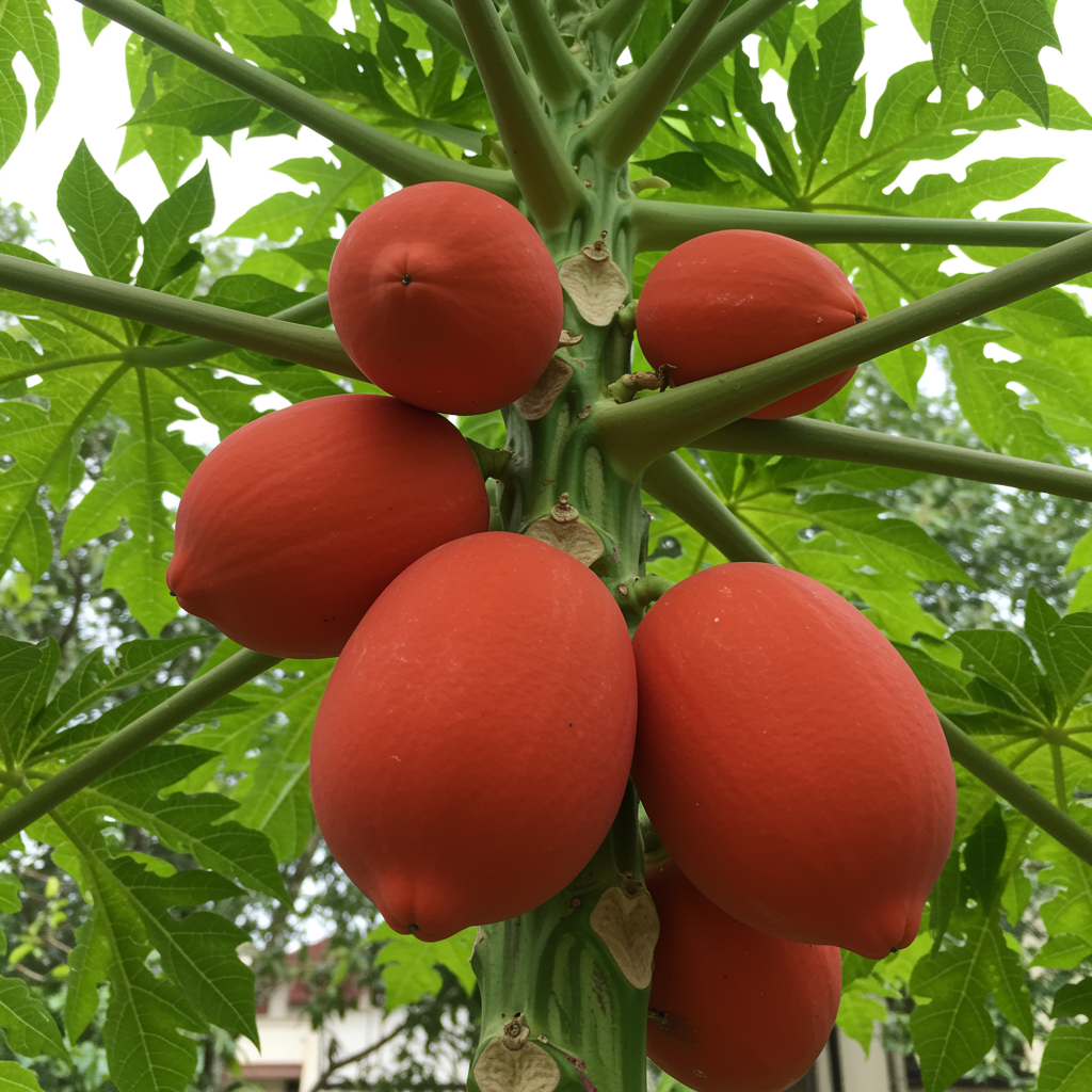 Taiwan Red Lady Papaya Planting Seeds – Tropical Fruit Variety, Non-GMO, Heirloom