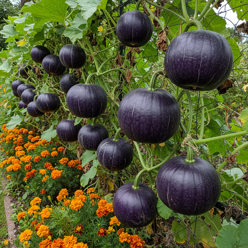 Purple Pumpkin Garden Seeds for Planting – Heirloom Organic Non-GMO with Consistent Germination