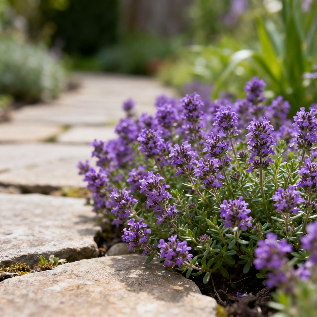 Purple Creeping Thyme Planting Seeds – Fragrant, Non-GMO Ground Cover for Garden