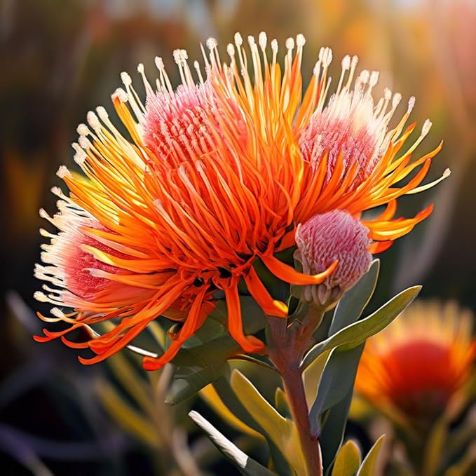 Organic Orange Yellow Protea Flower Seeds for Planting – Heirloom, Non-GMO