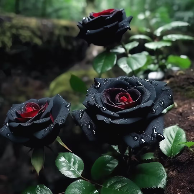 Red and Black Rose Flower Seeds for Garden Planting – Heirloom, Non-GMO Seeds for Easy Growth