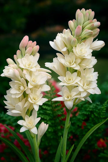 Premium tuberose bulbs with elegant night-blooming white flowers
