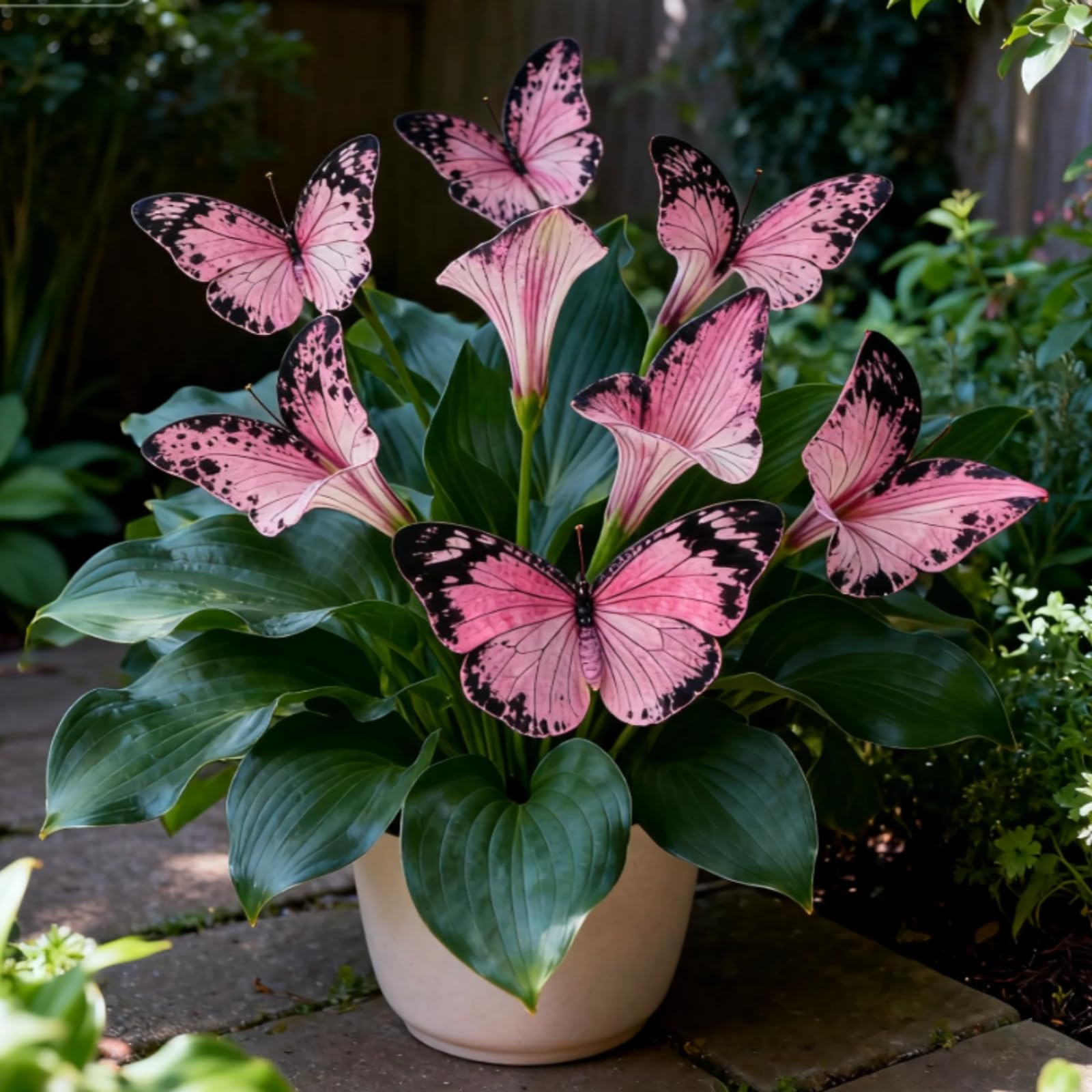 Shade-tolerant hosta leaves creating an attractive woodland landscape.
