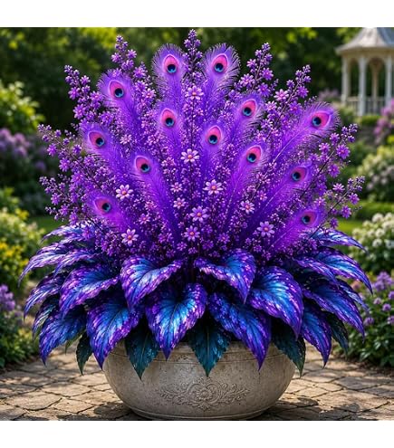 Peacock Flame Hosta plant with colorful foliage growing in a shaded garden area

