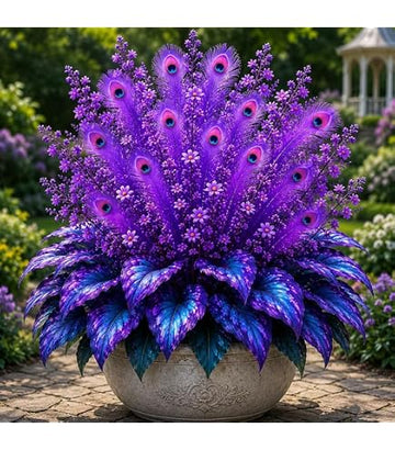 Peacock Flame Hosta plant with colorful foliage growing in a shaded garden area

