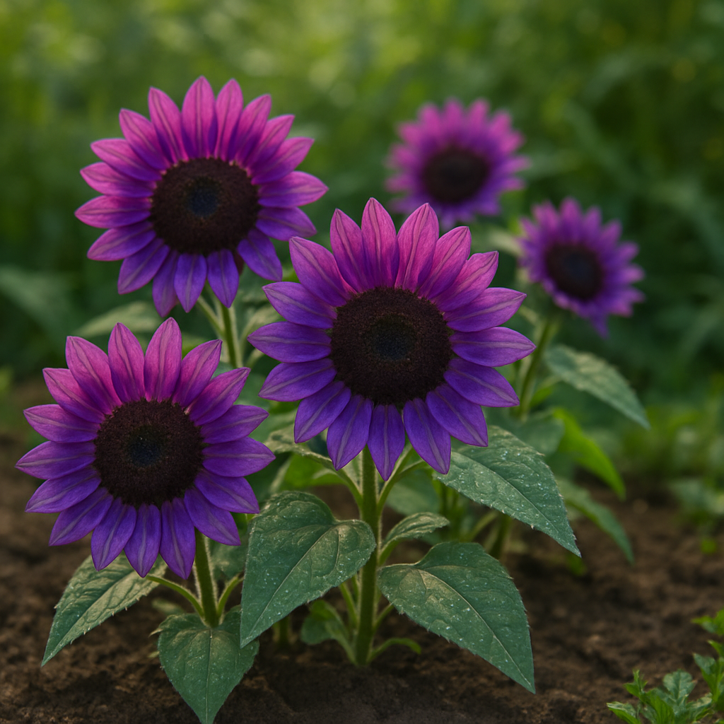 Violet Mini Sunflower Seeds for Planting â€“ Unique Dwarf Blooms for Garden Pots & Borders for planting in home garden