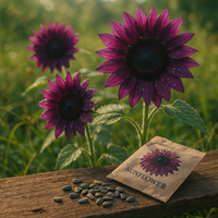 Purple Sunflower Seeds for Planting â€“ Unique Garden Blooms, Easy to Grow, Non-GMO Heirloom Seeds for planting in home garden