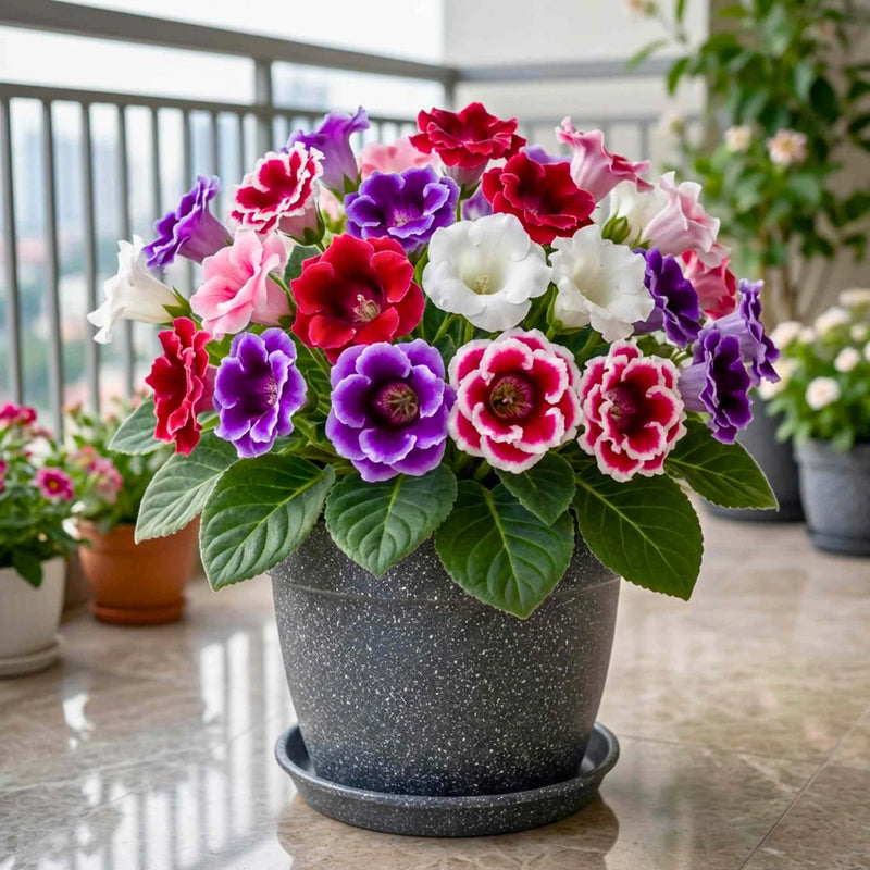 Heirloom Non-GMO Gloxinia Perennial Flower Seeds – Lush Indoor or Garden Blooms