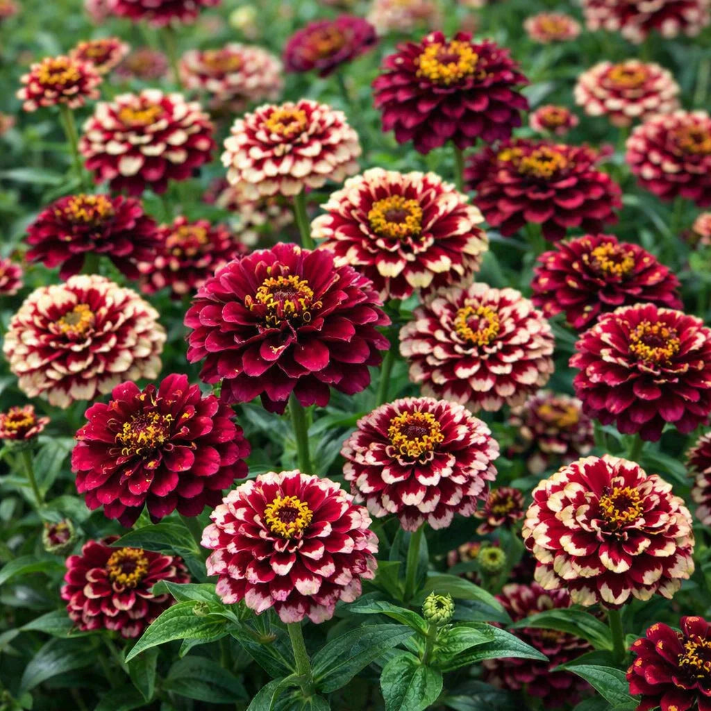 Burgundy Zinnia Flower Seeds for Planting ƒ?? Vibrant, Non-GMO, Heirloom Garden Seed
