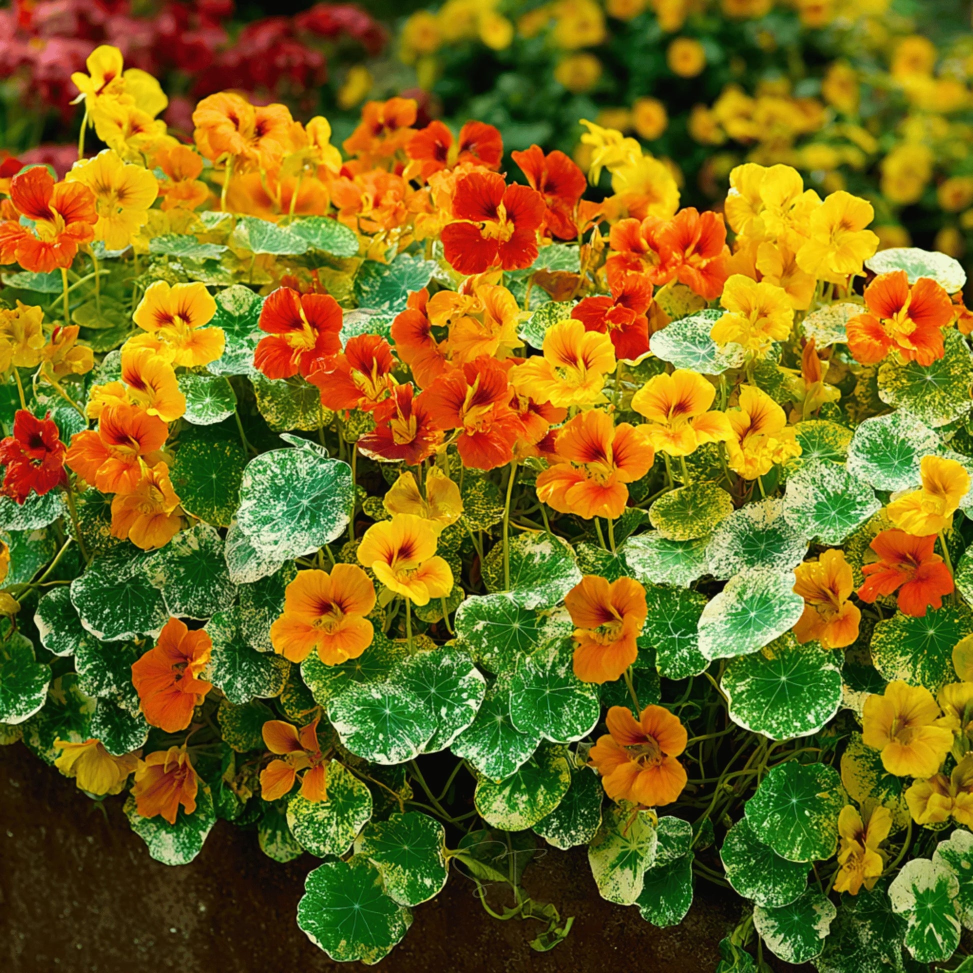 Whirlybird Mix Nasturtium Flower Seeds – Colorful Blooms for Garden Planting