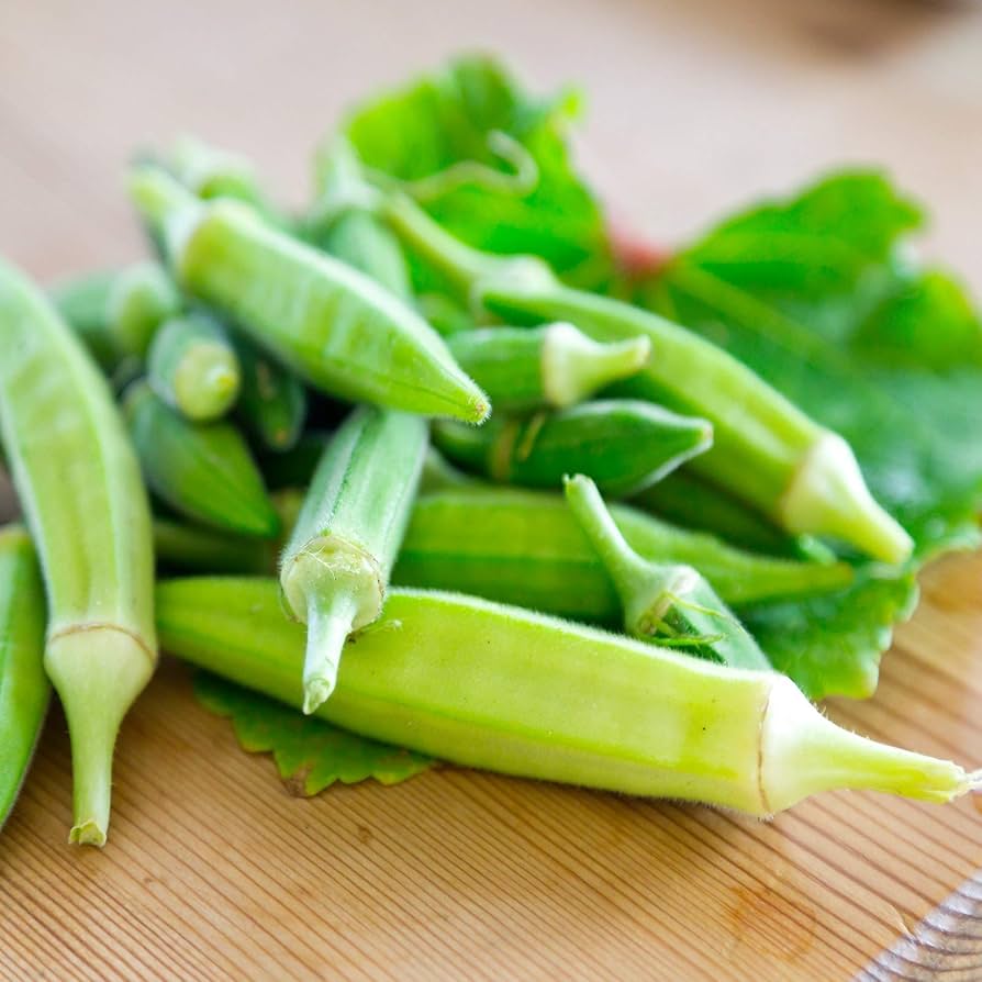 Blondy Okra heirloom seeds for home garden planting