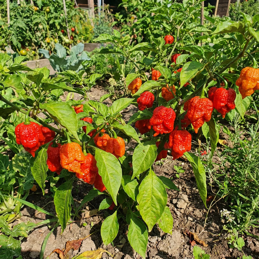 Carolina Reaper pepper seeds for planting in home gardens and containers.