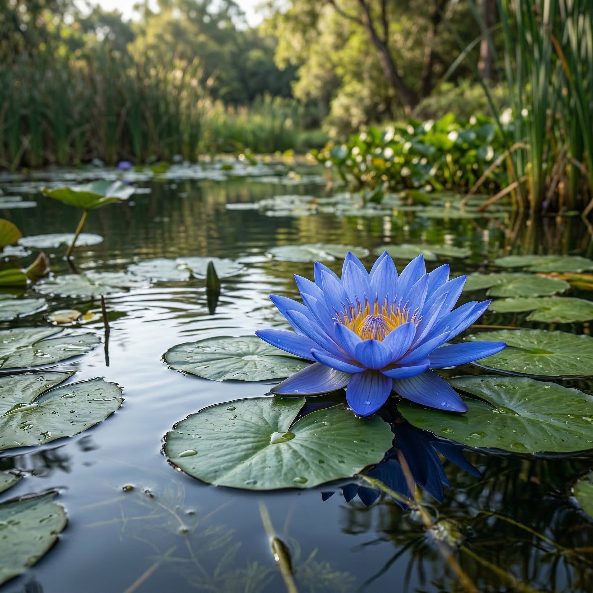 Blue Lotus Water Garden Seeds (Nymphaea caerulea) – Heirloom Non-GMO Planting Seeds