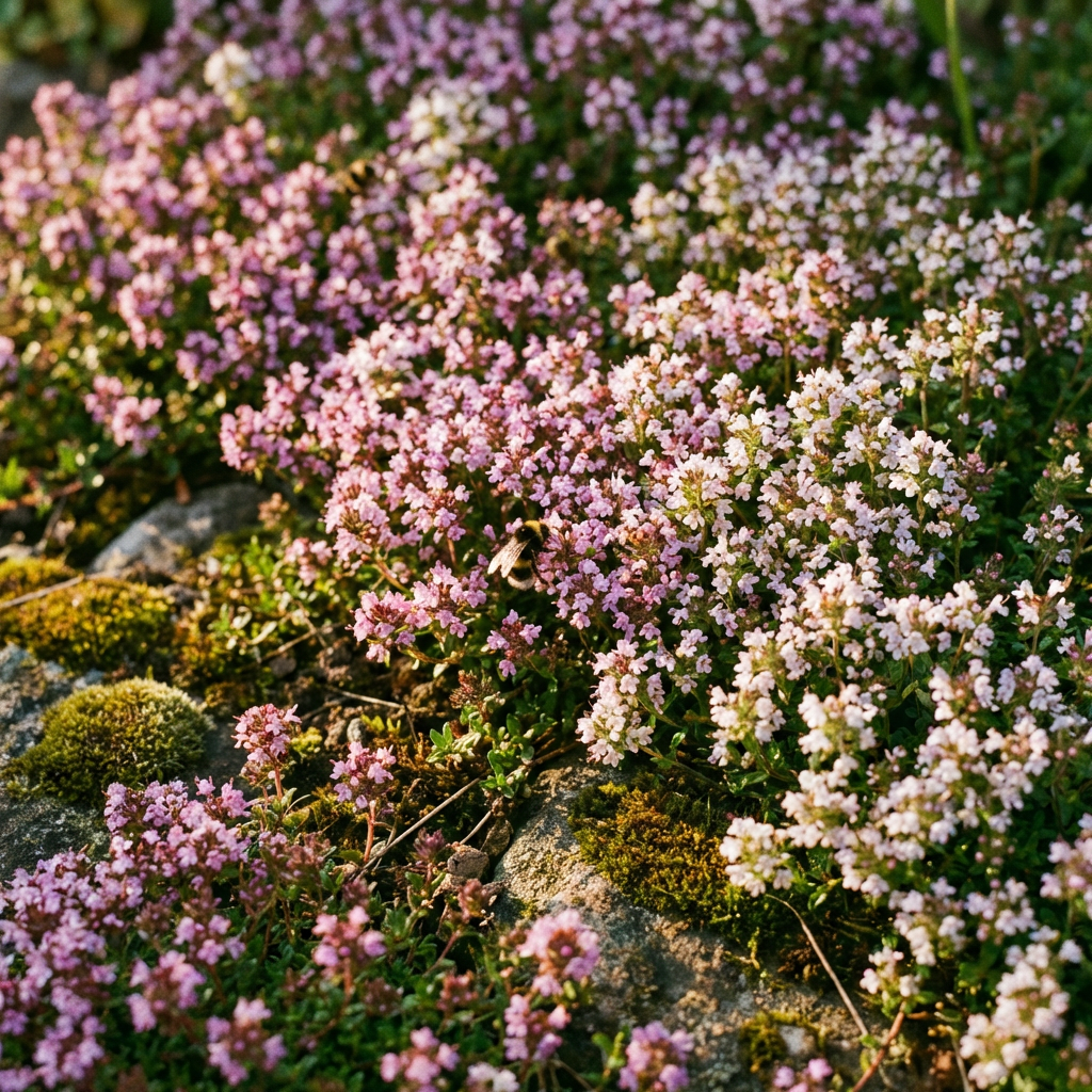 Heirloom Creeping Thyme Flower Seeds Mix – Non-GMO Seeds for Garden Planting