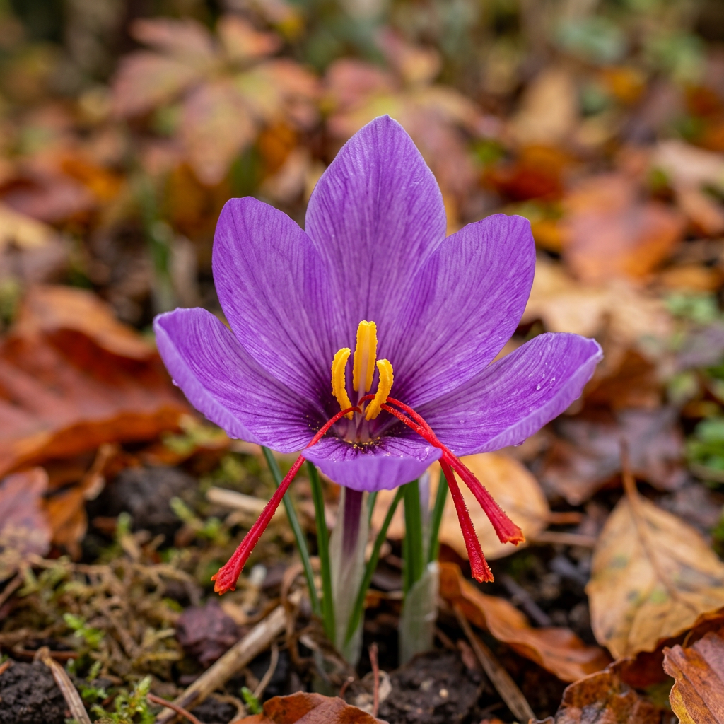 Saffron Crocus Sativus Flower Seeds – Heirloom Non-GMO Seeds for Home Gardening and Planting