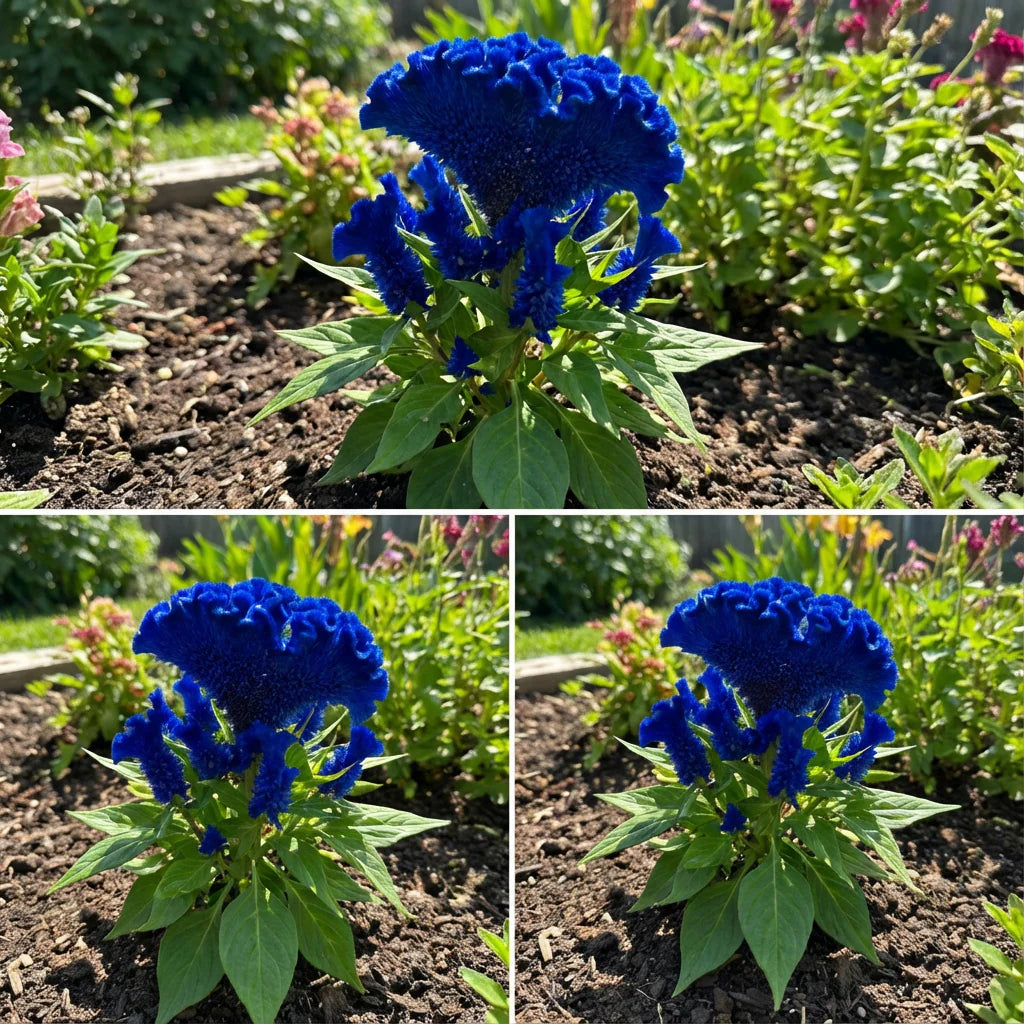 Blue Cockscomb Planting Seeds - Non-GMO, Heirloom Flower