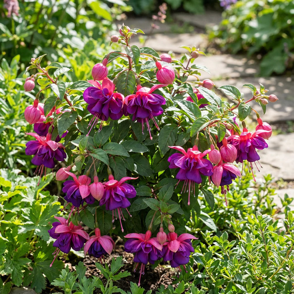 Double Petals Fuchsia Flower Seeds for Planting - NON GMO Seeds