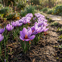 Crocus Sativus Flower Seeds – Non-GMO Heirloom Saffron Bloom Seeds for Planting in Home Gardens
