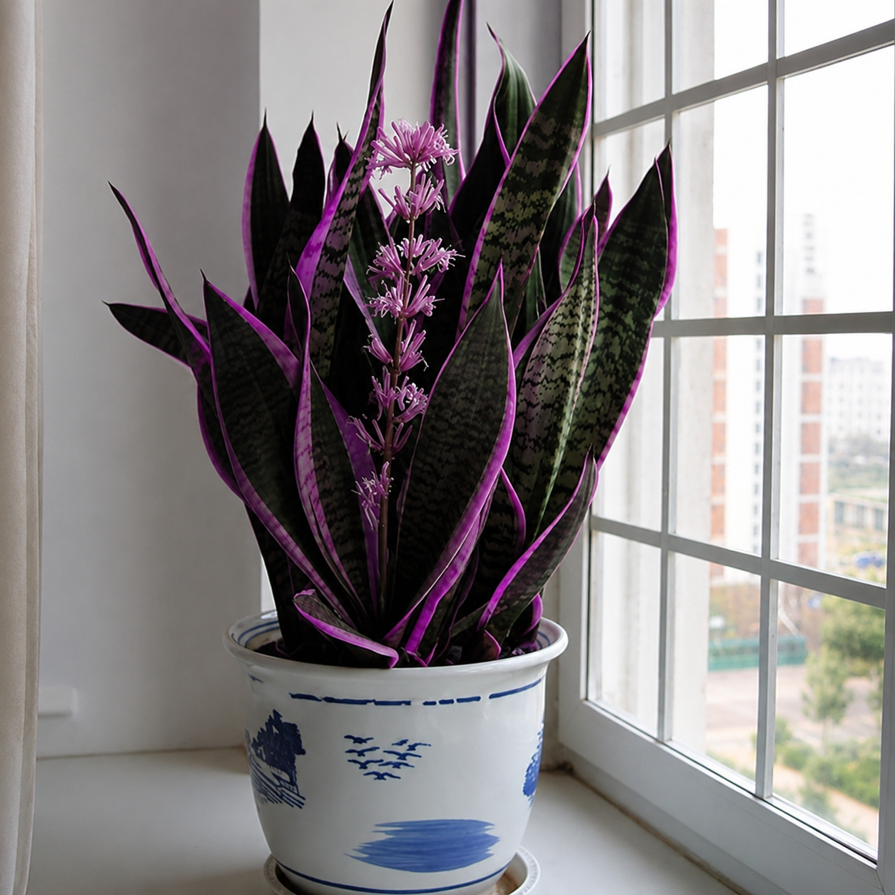 Decorative Purple Sansevieria plant seeds for container and landscape planting