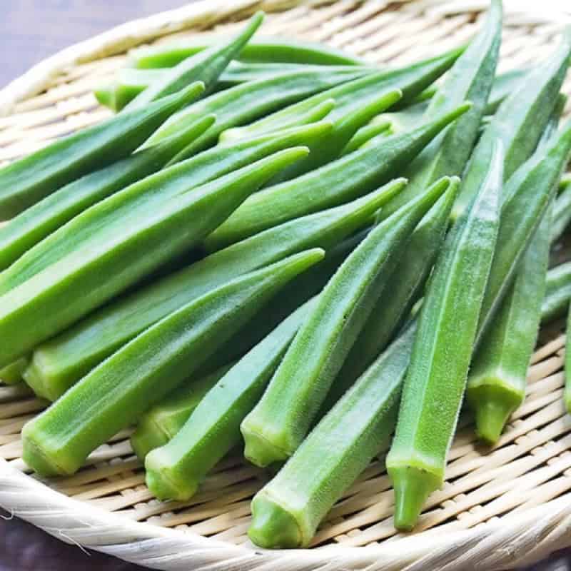 Perkins Long Pod Okra seeds for home garden planting.