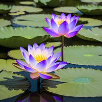 Purple Lotus aquatic flower seeds suitable for water containers and outdoor ponds.